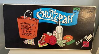 Vintage Rare 1967 Chutzpah Board Game - Cfc Games - Cadaco Inc.  - Usa - No.  601