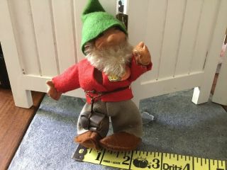 Vtg Steiff Pucki Dwarf Gnome Elf Chest Tag Approx.  5”