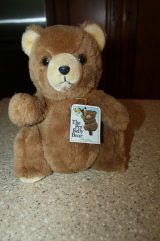 Daekor Pot Belly Bear Plush Vintage Stuffed Animal 10” Brown With Tags