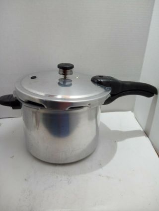 Vintage Presto Pressure Cooker Model 409a 4 Quart - W/ Jigger Stainless Steel