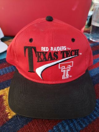 Vintage Texas Tech Red Raiders Snapback Hat Cap Embroidered