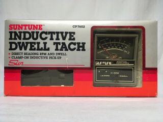 Vintage Suntune Sun Inductive Dwell Tach Meter Direct Reading Cp7602 Vgc
