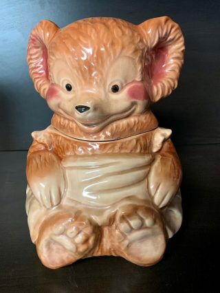 Vintage 1957 Brush Mccoy Pottery Teddy Bear Cookie Jar 014 Made In Usa