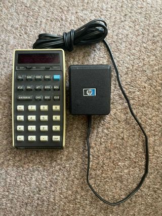 Vintage Hewlett Packard Hp 21 Led Calculator,  Power Adapter Read