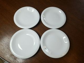 4 Vintage Culinary Arts Cafeware White Salad Plate 7 3/4 "