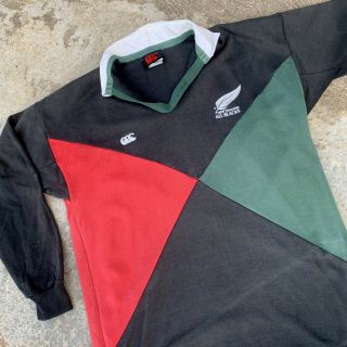 Vintage Nrl Zealand All Blacks Jersey L 90s Retro Afl