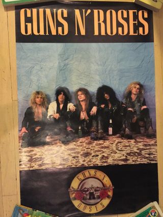 Guns N Roses Vintage 1987 Poster 22x34 3147 Funky Rare Welcome To The Jungle