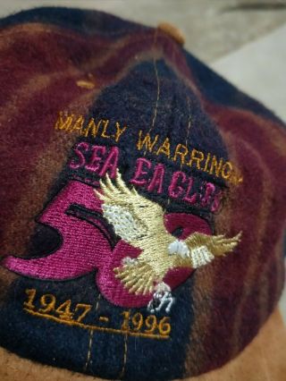 Vintage 1996 NRL MANLY SEA EAGLES WOOL CAP HAT 2