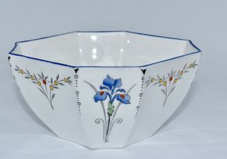 Vintage Shelley Blue Iris Large Open Sugar Bowl - Queen Anne Shape 11561