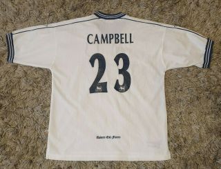 Tottenham Hotspur Vintage 1997/1999 Pony Epl Home Shirt " Campbell 23 " - Large L