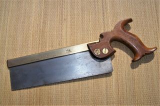 Vintage W.  Tyzack Sons & Turner 10 " Brass Back Dovetail Saw,  Nonpareil.  Old Tool