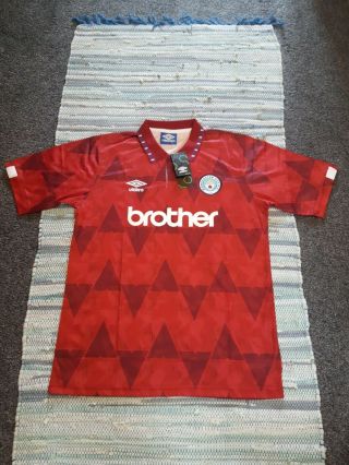 Manchester City Away Shirt 90 - 92 Umbro Size Large Vintage Retro Remake