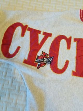 Vintage Iowa State Cyclones Legends Athletic Sweatshirt Medium Embroidered 3