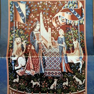 Vintage Dimensions Cluny Tapestry Needlepoint 2107 1979 Jacobean Unicorn 2