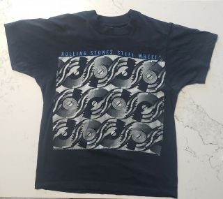 Vintage And Rare The Rolling Stones " Steel Wheels " Tour Concert T Shirt