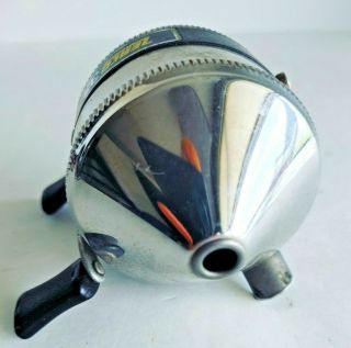 Vintage Zebco 33 Fishing Reel Made in USA Silvertone and Black 15157 3
