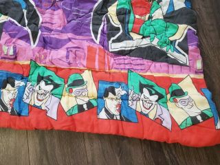 Vintage 1995 Batman & Robin Bedding Twin COMFORTER DC Comics Retro Quilt Blanket 3