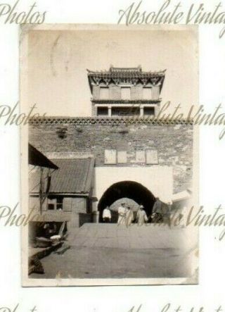 Old Photo City Gate Wei Hai Wei China Vintage 1920s
