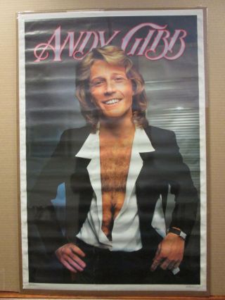 Vintage 1978 Andy Gibb Singer Artist Music Poster 9724
