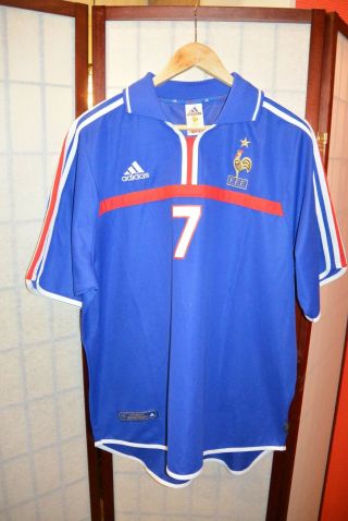 Adidas France 2000 Home 7 Yannick Retro Vintage Football Shirt Xl.  Aly