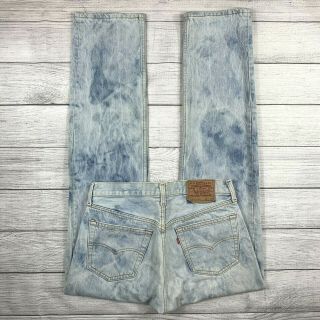 Vintage Levi’s 501 Xx Button Fly Acid Wash Usa Made Denim Jeans Size 31 X 32