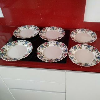 Vintage Royal Cauldon Victoria - 6 Dinner Plates 10.  5 ".