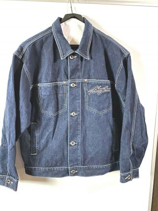 Vtg Kani Jeans Jacket Denim Button Up Size Xl