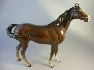 Vintage Beswick Swish Tail Horse 1st Version Brown Gloss Number 1182