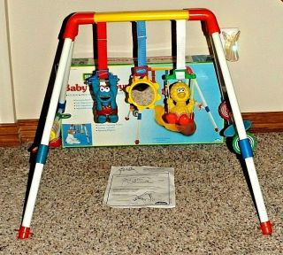 1990 Vtg Illco Preschool Baby Sesame Street Play Gym Floor Activity Toy Complete