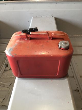 Vintage Kiekhaefer Mercury Quicksilver Omc Outboard 6 Gallon Red Metal Gas Tank
