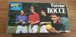 Vintage Forster Bocce Ball Lawn Bowling Game Competitors Set Usa