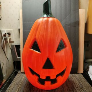 Vintage Jack O Lantern 23 " Inch Pumpkin Blow Mold Halloween Yard Light Up