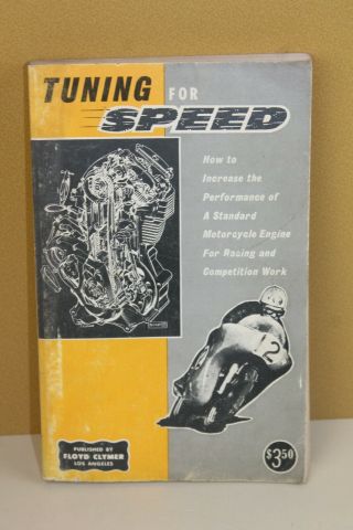 Vintage Tuning For Speed Book P.  E.  Irving Motorcycle Floyd Clymer