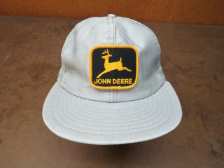 Vintage John Deere Jd Louisville Mfg Co.  Usa Snapback Hat Trucker Farm Patch Cap