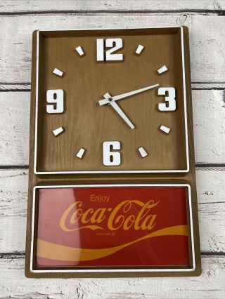 Vintage Enjoy Coca Cola Electric Wall Clock By Impact International Read