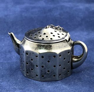 Vintage Sterling Silver Amcraft Tea Ball Strainer Infuser Tea Pot Attleboro Mass