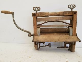 Antique Anchor Brand Hand Crank Clothes Wringer,  Circa 1896,  Good Housekeeping