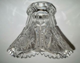 Heavy Cut Crystal Pedestal / Base For Punch Bowl 5 - 5/8 " Height