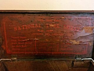 VINTAGE THE BOYS NATIONAL TOOL CHEST WOOD PRIMITIVE BOX READ 2