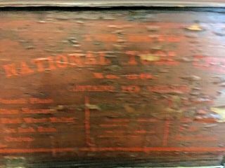 VINTAGE THE BOYS NATIONAL TOOL CHEST WOOD PRIMITIVE BOX READ 3