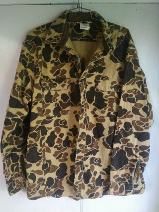 Vintage Walls Old School Camo Shirt Button Down Thick 100 Cotton