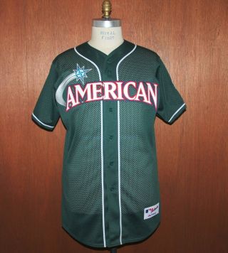 Vtg 2001 American League All - Star Game Jersey Seattle Sz Large L Green Mesh
