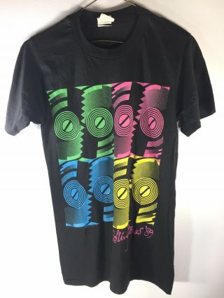 Vintage 1989 Rolling Stones Steel Wheel T - Shirt An Incrediblae T - Shirt Medium