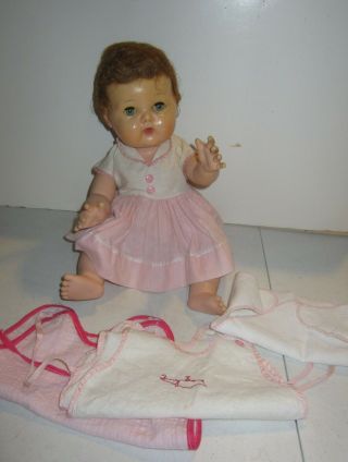 Vintage American Character Tiny Tears Doll In Outfit