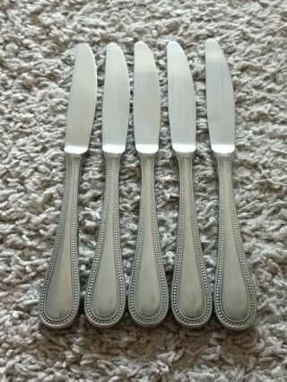Towle Beaded Antique Germany Dinner Knife Set Of 5 Stainless 18/8
