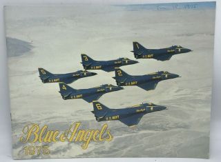 Vintage Us Navy 1975 Blue Angels Air Show Souvenir Program