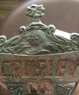 Vintage Crosley Knight & Shield Auto Emblem