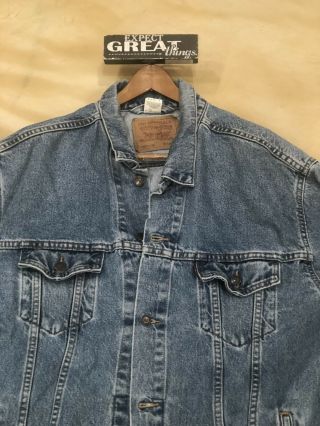 Vintage Levis Men’s Jean Truckers Jacket Size Xxl 70507 - 0389 Made Usa 2xl Big Sz