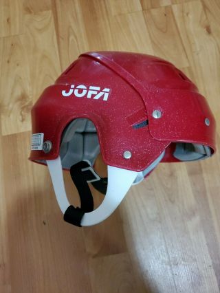 Vintage Jofa Play Hockey Helmet Red Classic Size 49 - 56