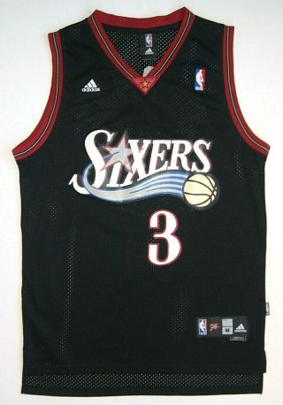 Philadelphia Sixers 3 Iverson 76ers Nba Adidas Jersey Vintage Basketball Mens M